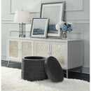  Elements International Allie UAL288001 Storage Ottoman - Slate IMAGE 3