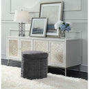  Elements International Allie UAL288001 Storage Ottoman - Slate IMAGE 4