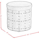  Elements International Allie UAL288001 Storage Ottoman - Slate IMAGE 6