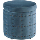  Elements International Allie UAL291001 Storage Ottoman - Marine Blue IMAGE 2