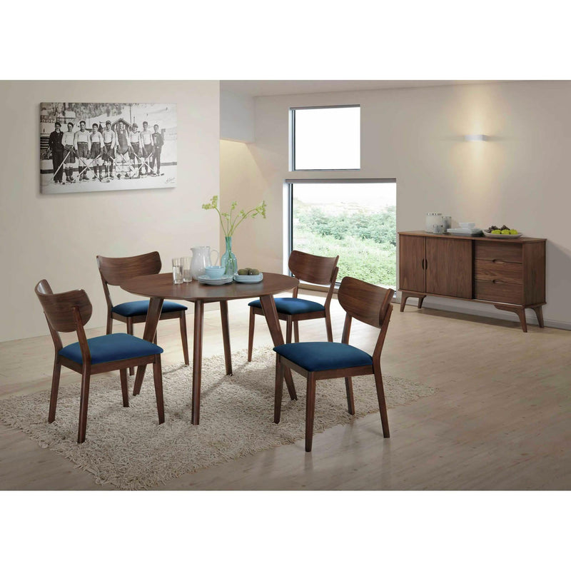  Elements International Robin Side Chair Set in Navy Blue IMAGE 4