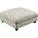  Elements International Twain Ottoman with French Script Pattern IMAGE 1