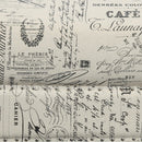  Elements International Twain Ottoman with French Script Pattern IMAGE 4