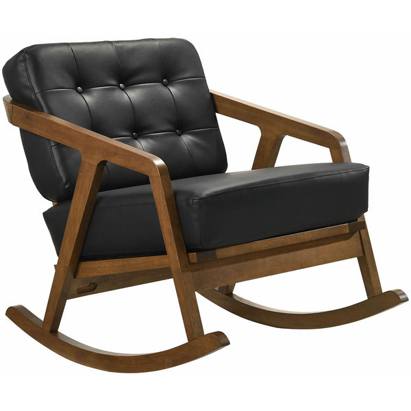  Elements International Ingram Rocker Chair in Black IMAGE 1