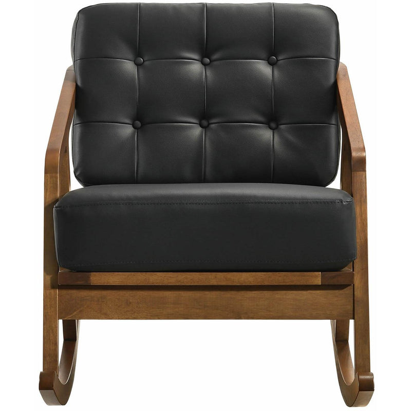  Elements International Ingram Rocker Chair in Black IMAGE 3