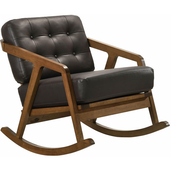  Elements International Ingram Rocker Chair in Brown IMAGE 1