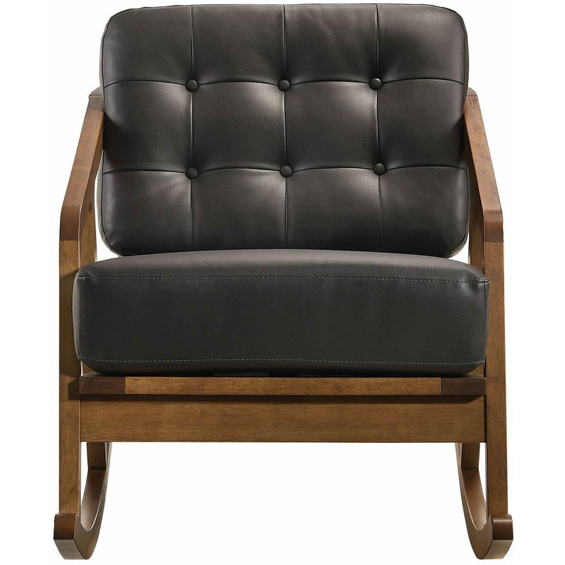  Elements International Ingram Rocker Chair in Brown IMAGE 2
