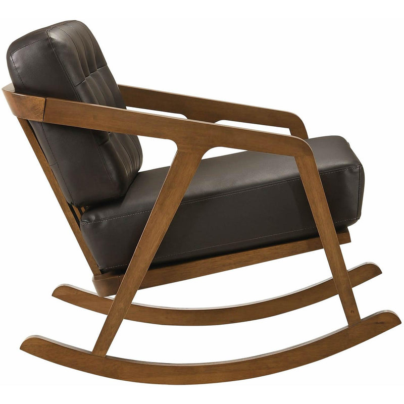  Elements International Ingram Rocker Chair in Brown IMAGE 3