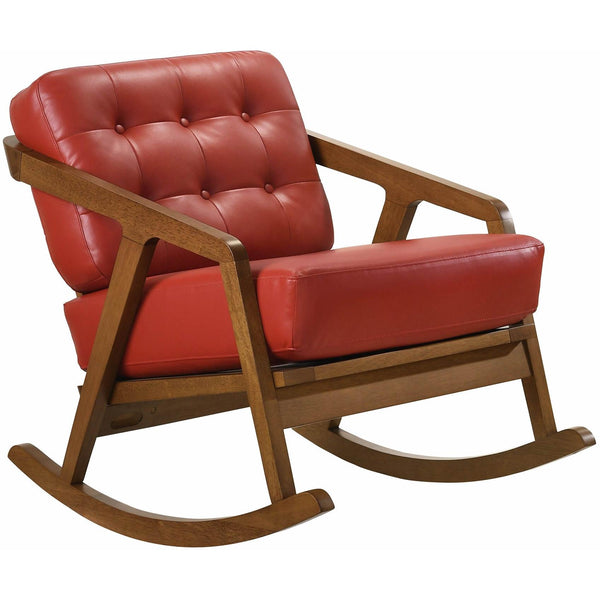  Elements International Ingram Rocker Chair in Red IMAGE 1