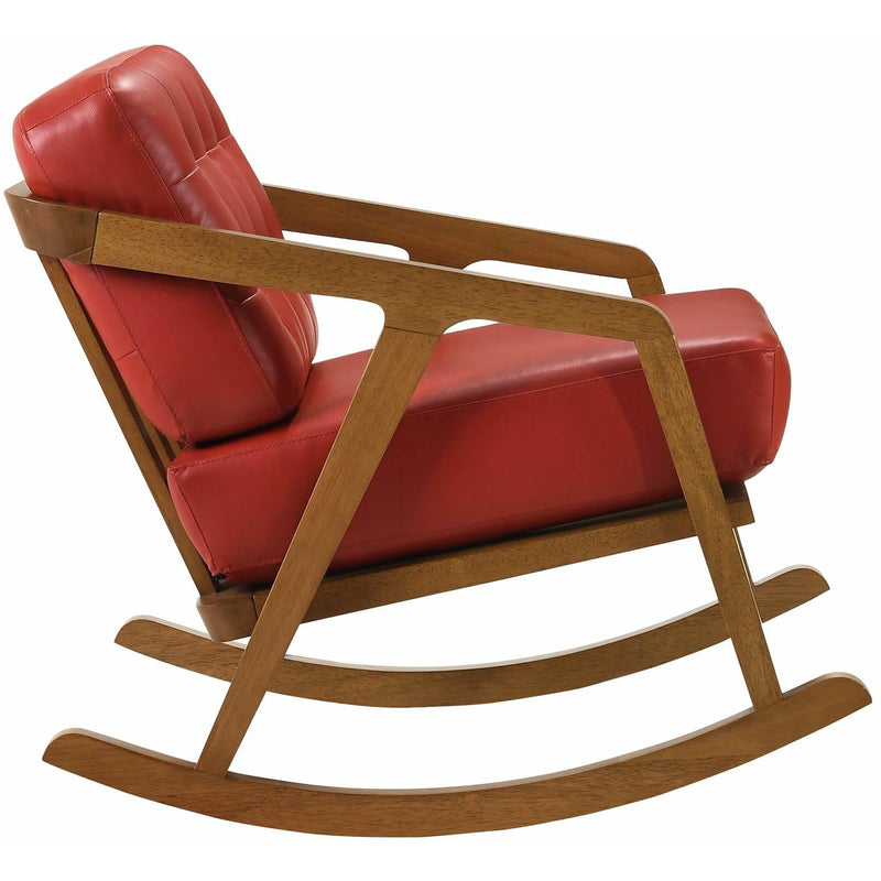  Elements International Ingram Rocker Chair in Red IMAGE 3