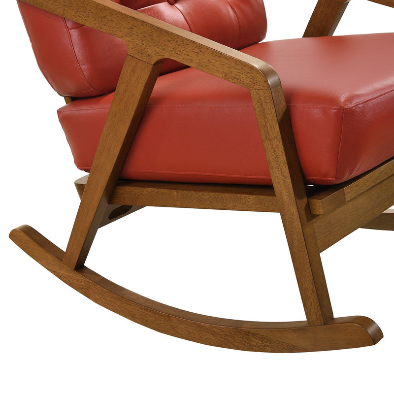  Elements International Ingram Rocker Chair in Red IMAGE 7