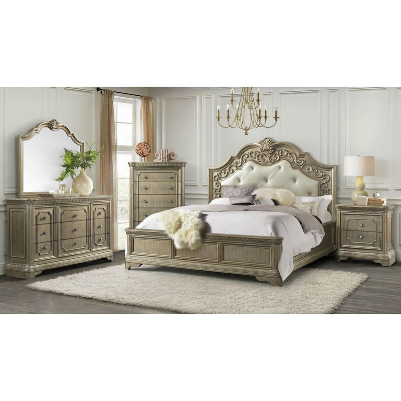  Elements International Vincenza 9-Drawer Dresser & Mirror Set in Bronze IMAGE 6