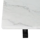  Elements International Tuscany 70" Marble Standard Height Rectangular Dining Table IMAGE 4