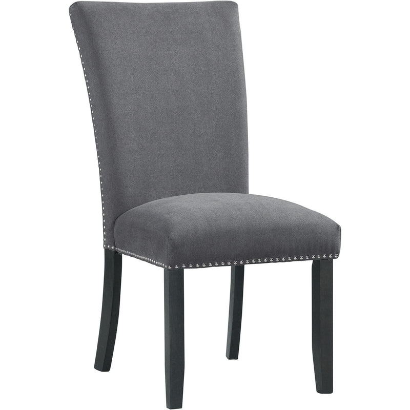  Elements International Tuscany Standard Height Side Chair Set in Charcoal IMAGE 1