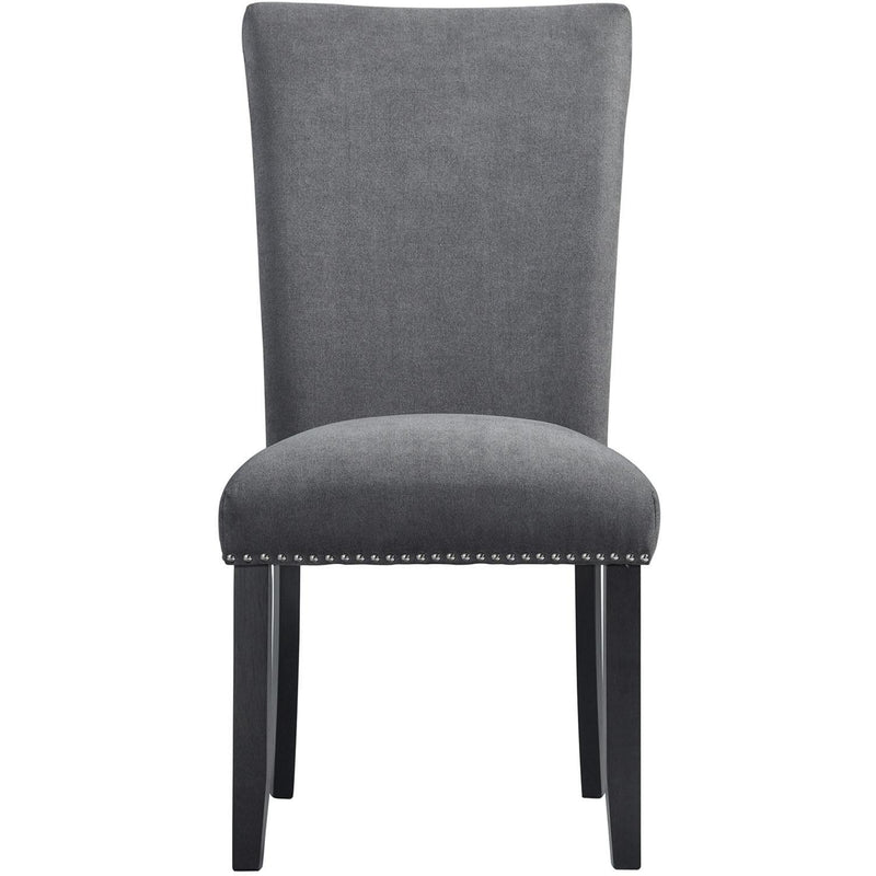  Elements International Tuscany Standard Height Side Chair Set in Charcoal IMAGE 2