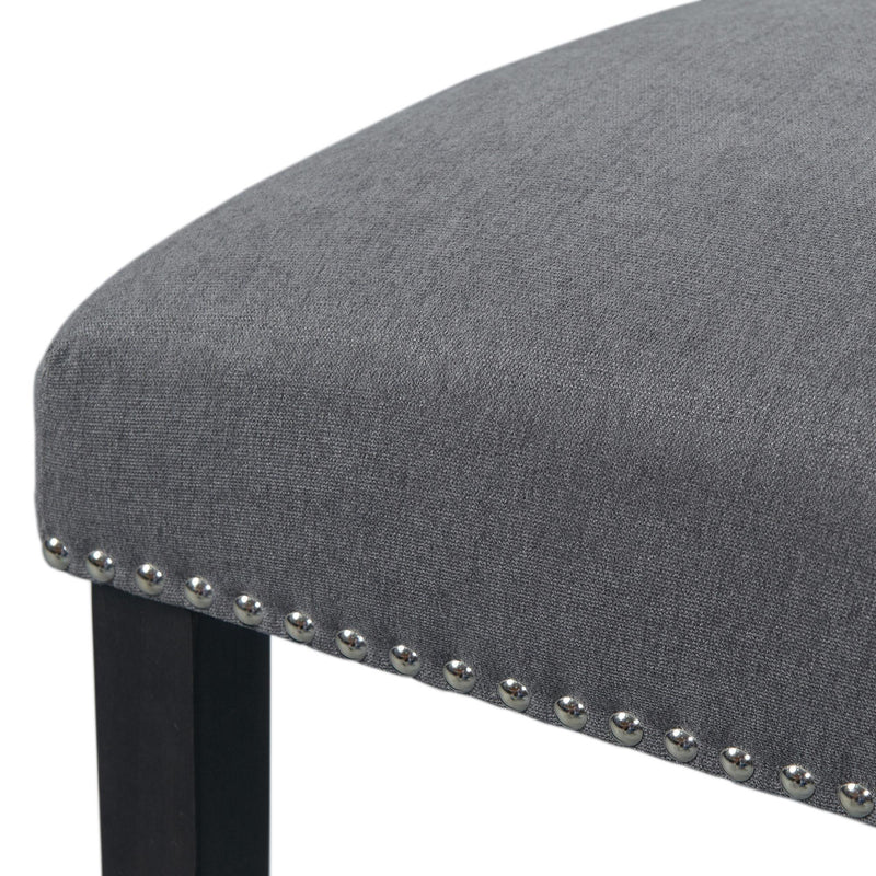  Elements International Tuscany Standard Height Side Chair Set in Charcoal IMAGE 7