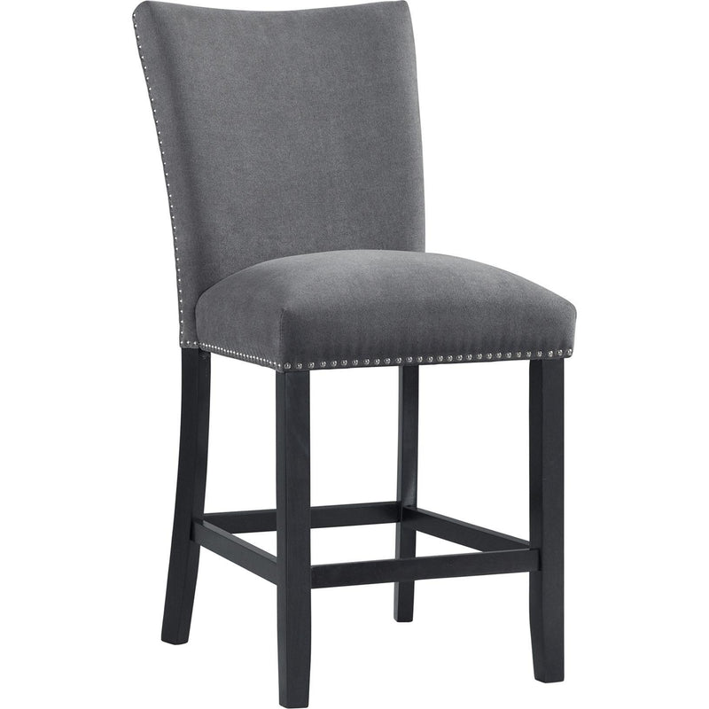  Elements International Tuscany Counter Height Side Chair Set in Charcoal IMAGE 1