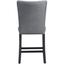  Elements International Tuscany Counter Height Side Chair Set in Charcoal IMAGE 4