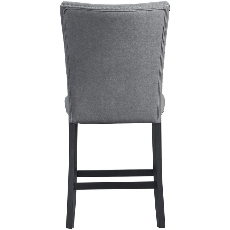  Elements International Tuscany Counter Height Side Chair Set in Charcoal IMAGE 4