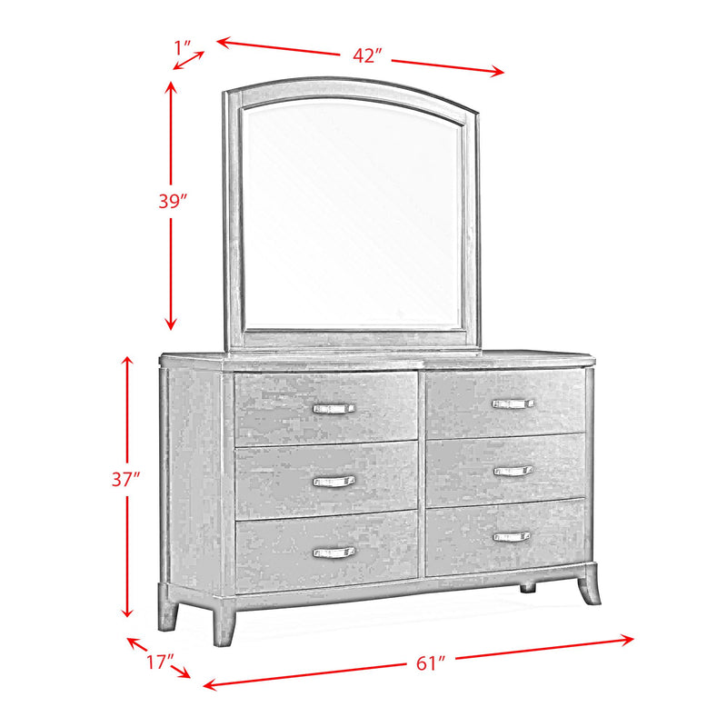 Elements International Delaney Dresser & Mirror Set IMAGE 3