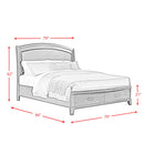  Elements International Delaney King Platform Storage Bed IMAGE 2