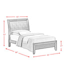  Elements International Emily Twin Panel Bed IMAGE 2