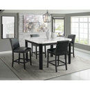  Elements International Meridian Faux Leather Counter Height Side Chair Set in Black IMAGE 9