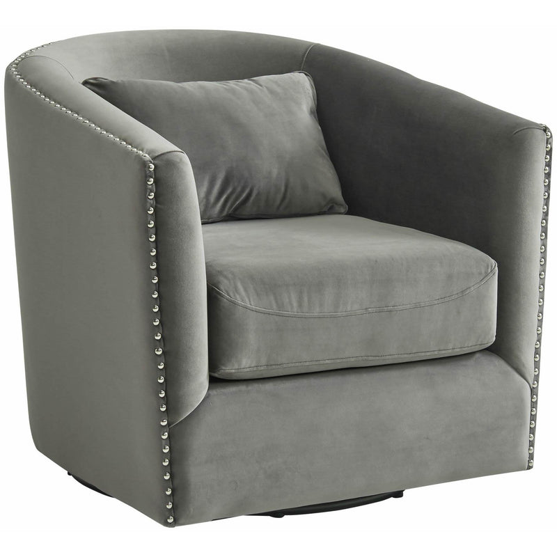  Elements International Stanton Swivel Chair in Gun Metal IMAGE 1
