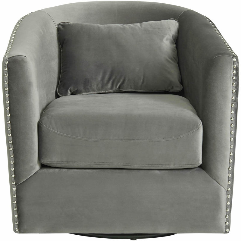  Elements International Stanton Swivel Chair in Gun Metal IMAGE 2