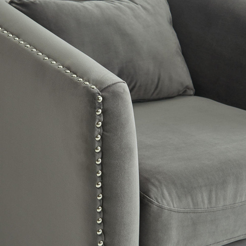  Elements International Stanton Swivel Chair in Gun Metal IMAGE 5