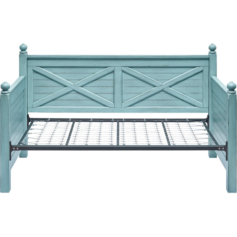  Elements International Woodhaven Twin Daybed in Distressed Blue IMAGE 4