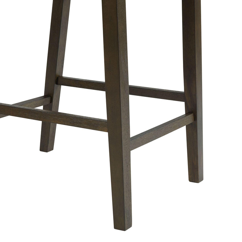  Elements International Dapper Counter Height Side Chair Set in Walnut IMAGE 7