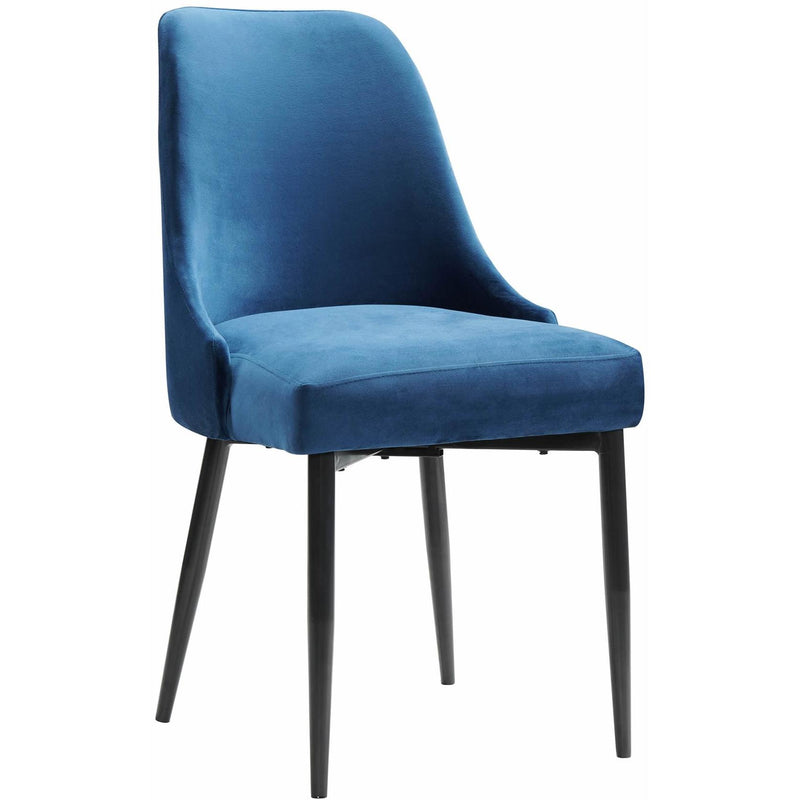  Elements International Celeste Dining Side Chair w/Blue Fabric IMAGE 1
