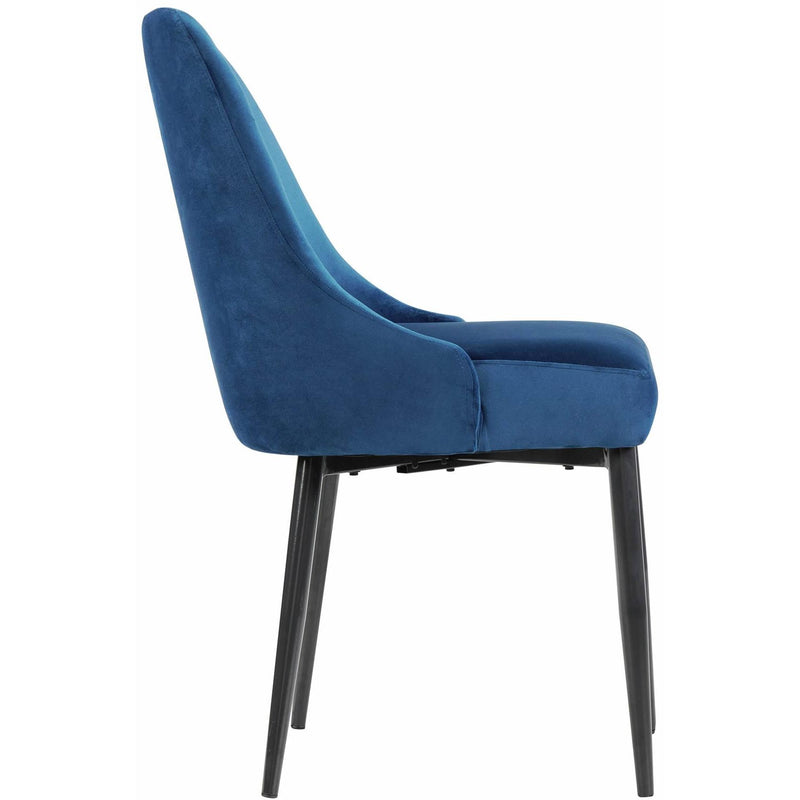  Elements International Celeste Dining Side Chair w/Blue Fabric IMAGE 3