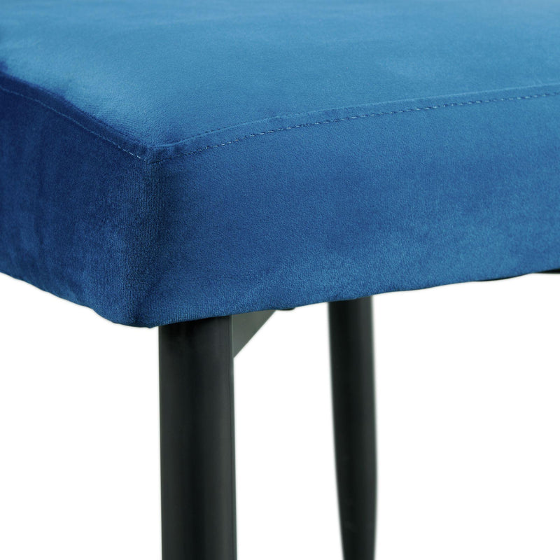  Elements International Celeste Dining Side Chair w/Blue Fabric IMAGE 7