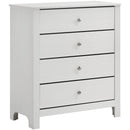  Elements International Catalina 4-Drawer Chest in White IMAGE 1