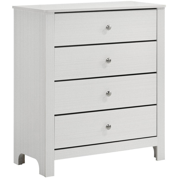  Elements International Catalina 4-Drawer Chest in White IMAGE 1