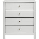  Elements International Catalina 4-Drawer Chest in White IMAGE 2