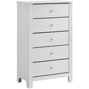  Elements International Catalina 5-Drawer Chest in White IMAGE 1