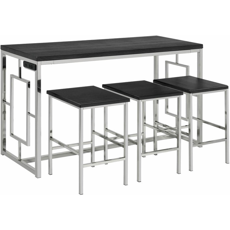  Elements International Ezra Bar Table + 3 Stools IMAGE 1
