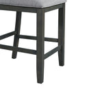  Elements International Amherst Counter Side Chair W/Fabric Cushion Grey Finish IMAGE 8
