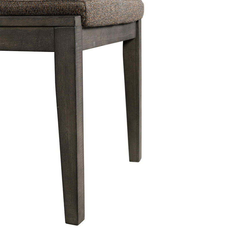  Elements International Cross Round Dining Side Chair IMAGE 8