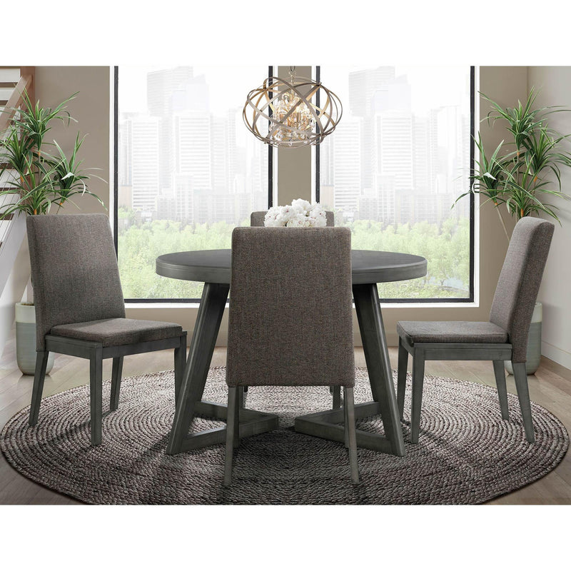  Elements International Cross Round Dining Side Chair IMAGE 9