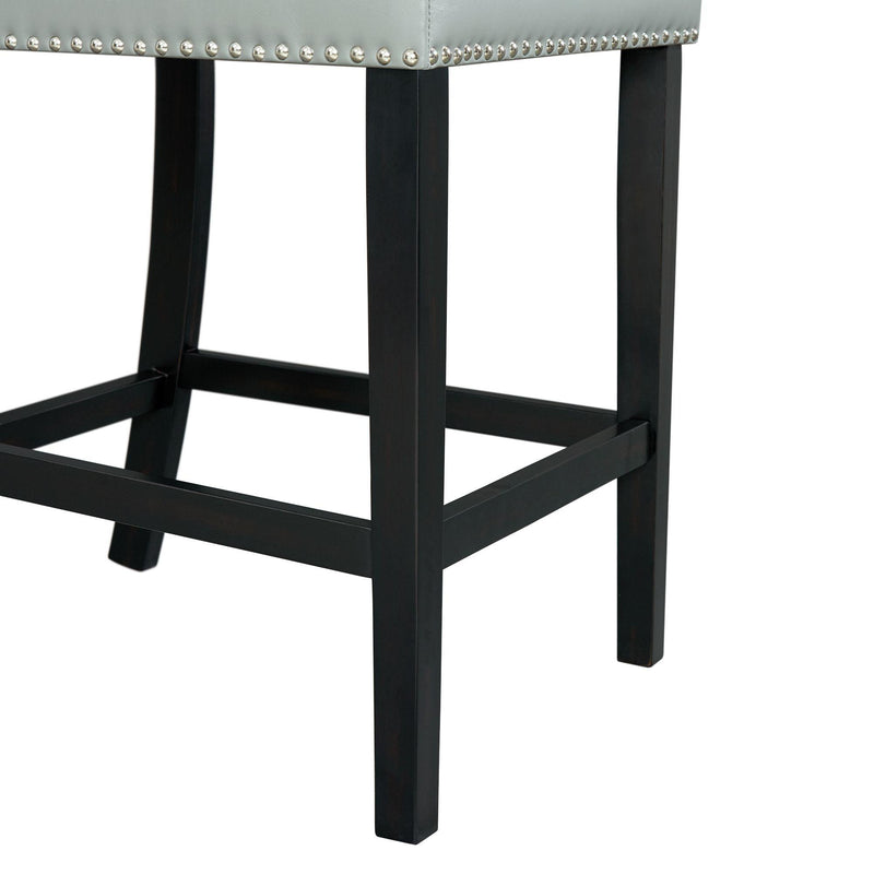  Elements International Meridian Counter Side Chair Grey IMAGE 5