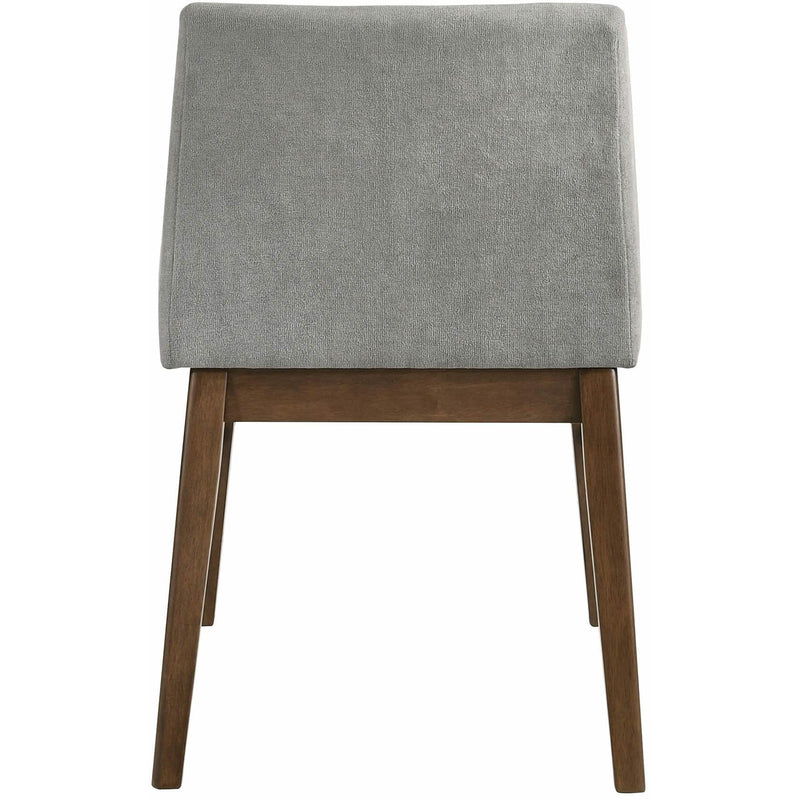  Elements International Weston Upholstery Side Chair Walnut W/Smoke fabric IMAGE 4