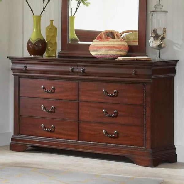  Elements International (B4800-10) Chateau- Dresser, 8 Drawers- Vintage Cherry IMAGE 1