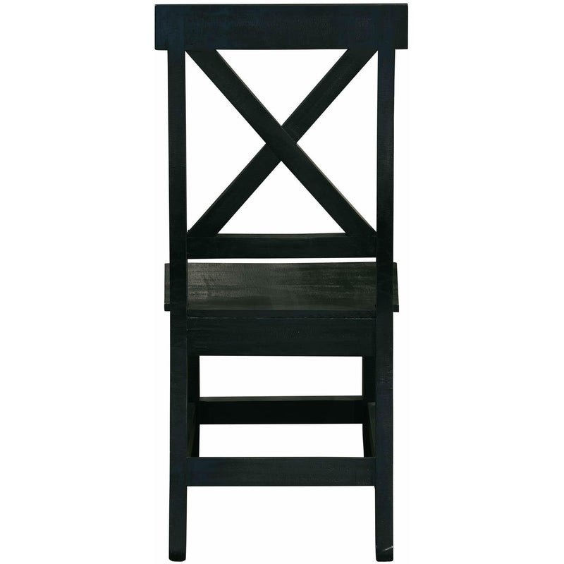  Elements International Britton Wooden Side Chair Set in Charcoal IMAGE 5