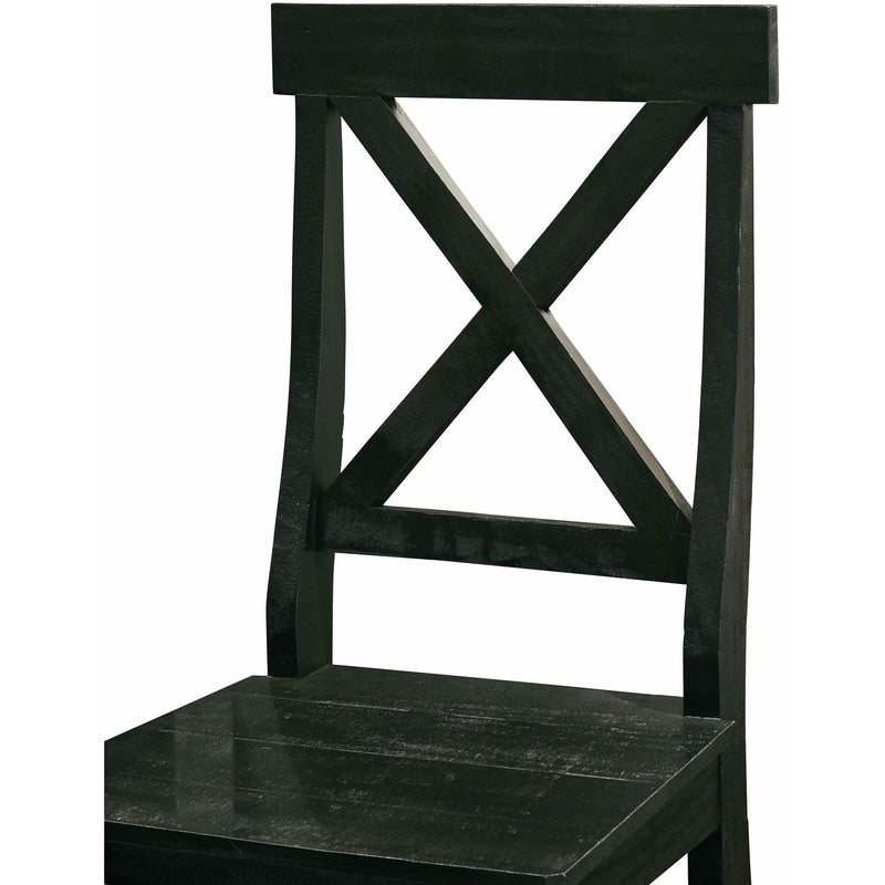  Elements International Britton Wooden Side Chair Set in Charcoal IMAGE 6