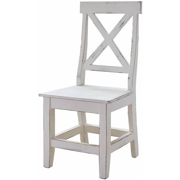  Elements International Britton Wooden Side Chair Set in White IMAGE 1