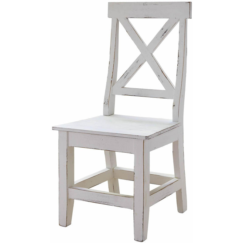  Elements International Britton Wooden Side Chair Set in White IMAGE 1
